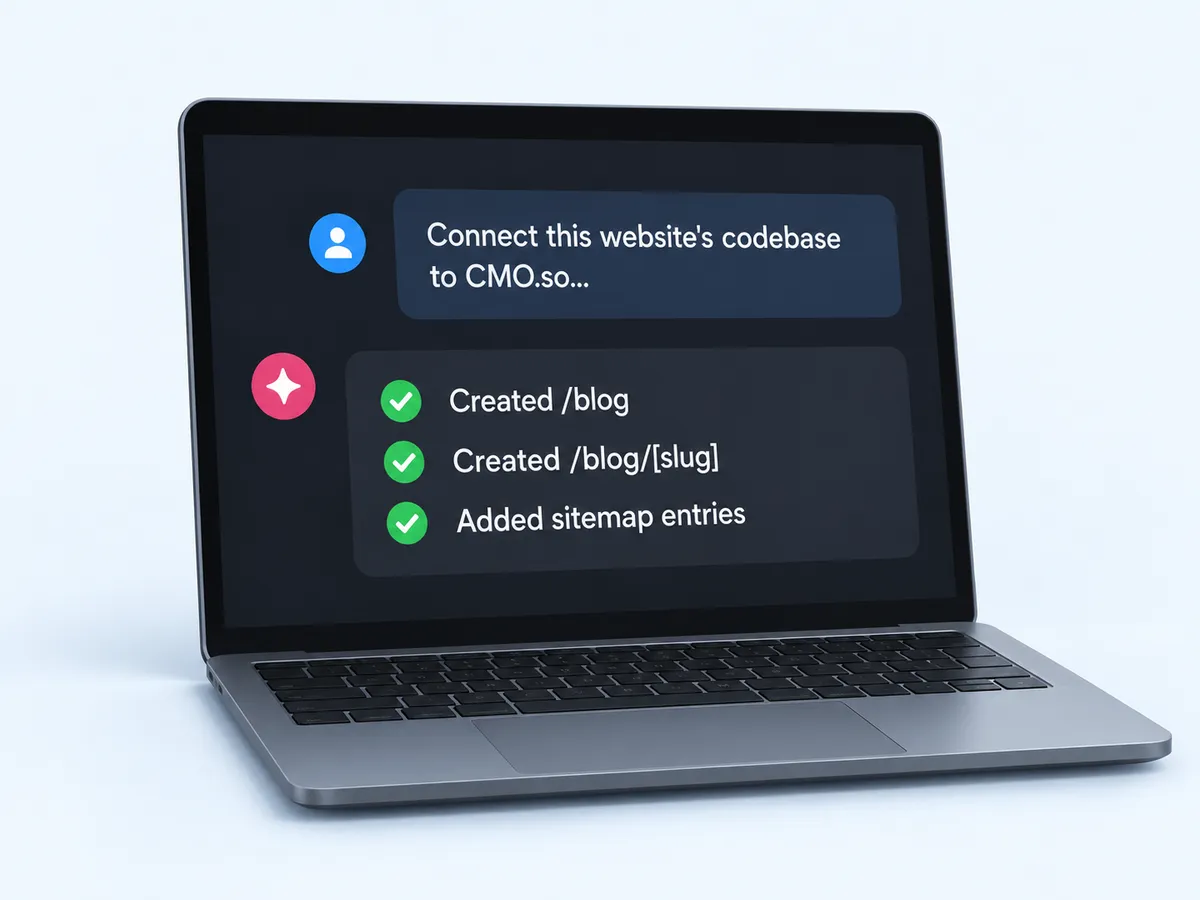 An AI coding assistant listing the blog pages it created
